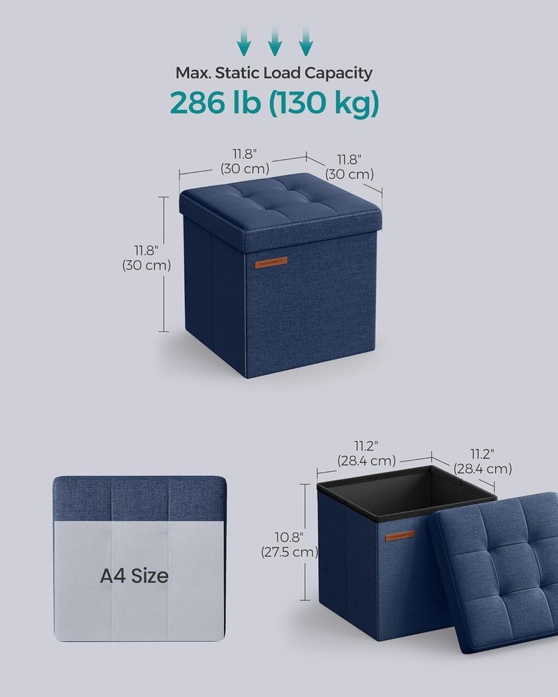 Storage Ottoman Foldable Small Ottoman Foot Rest Cube Ottoman Foot Stool Dorm