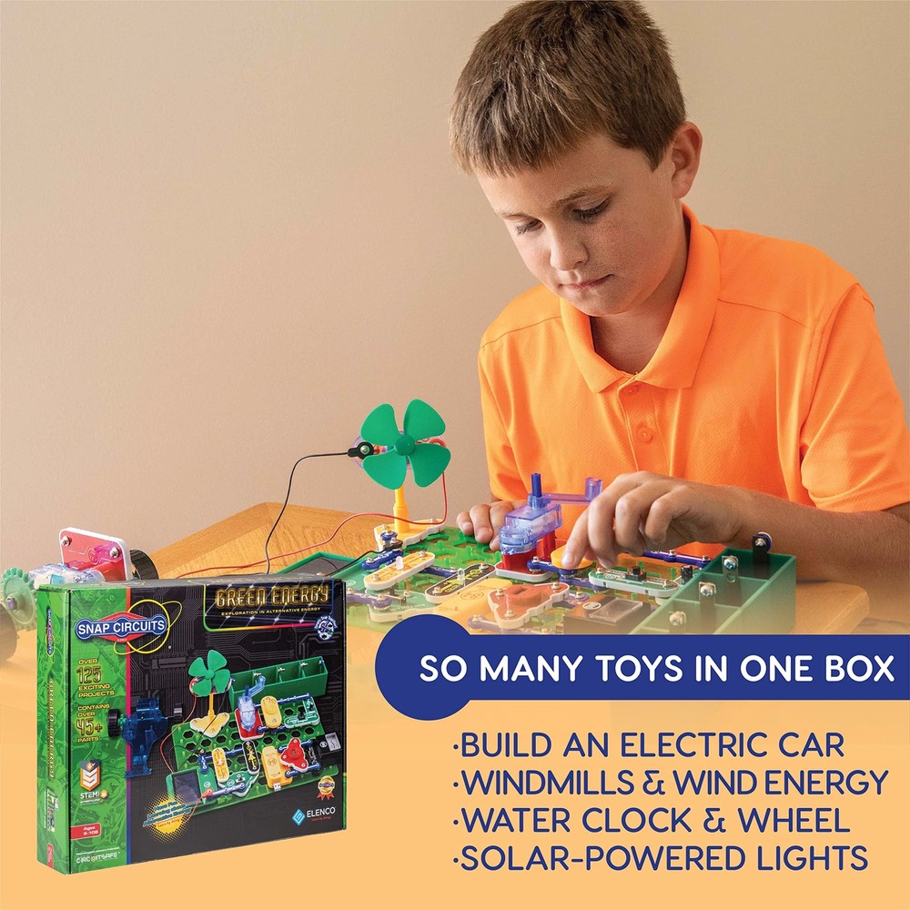 Snap Circuits Green Energy Electronics Exploration Kit | Over 125 Exciting ST...