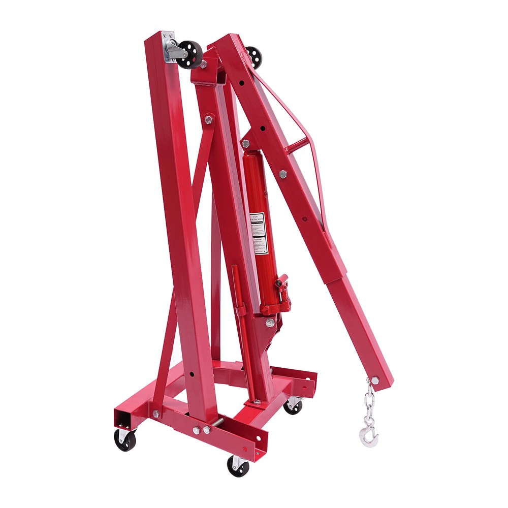 Folding Hydraulic Crane with Engine Leveler - 4409 lbs Capacity Lift Tools