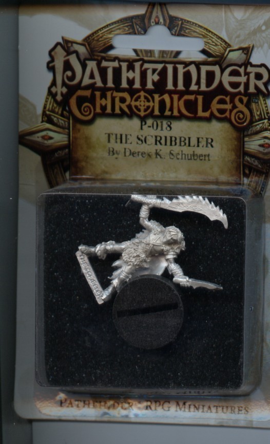Pathfinder Chronicle RPG The Scribbler 28mm Metal Miniature MINT