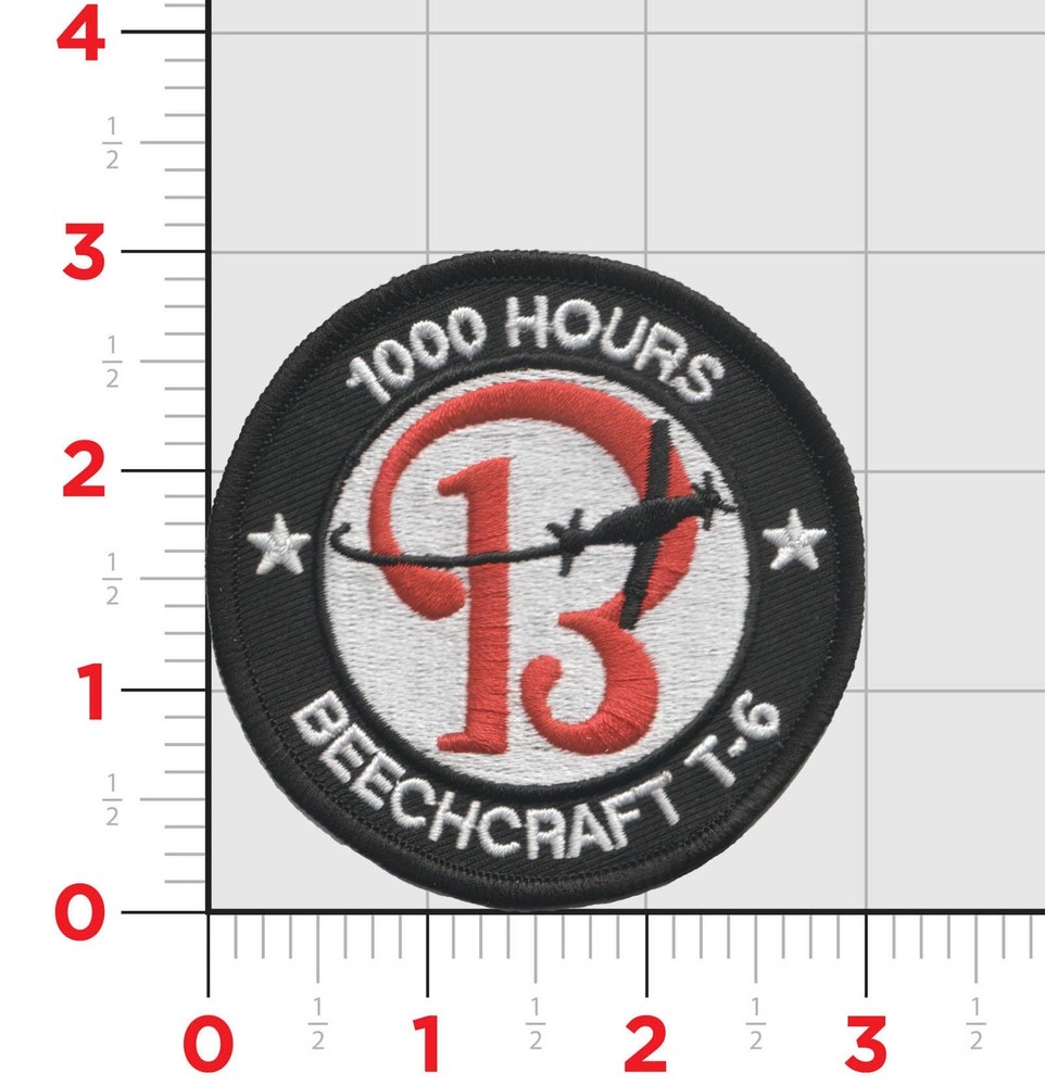 1000 Hour Beechcraft T-6 Shoulder Patches