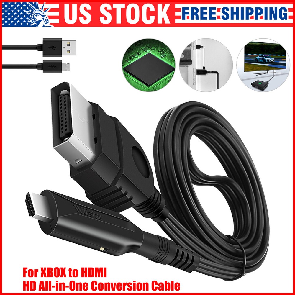 For Xbox to HDMI Converter Adapter Original Microsoft Xbox Console Controller