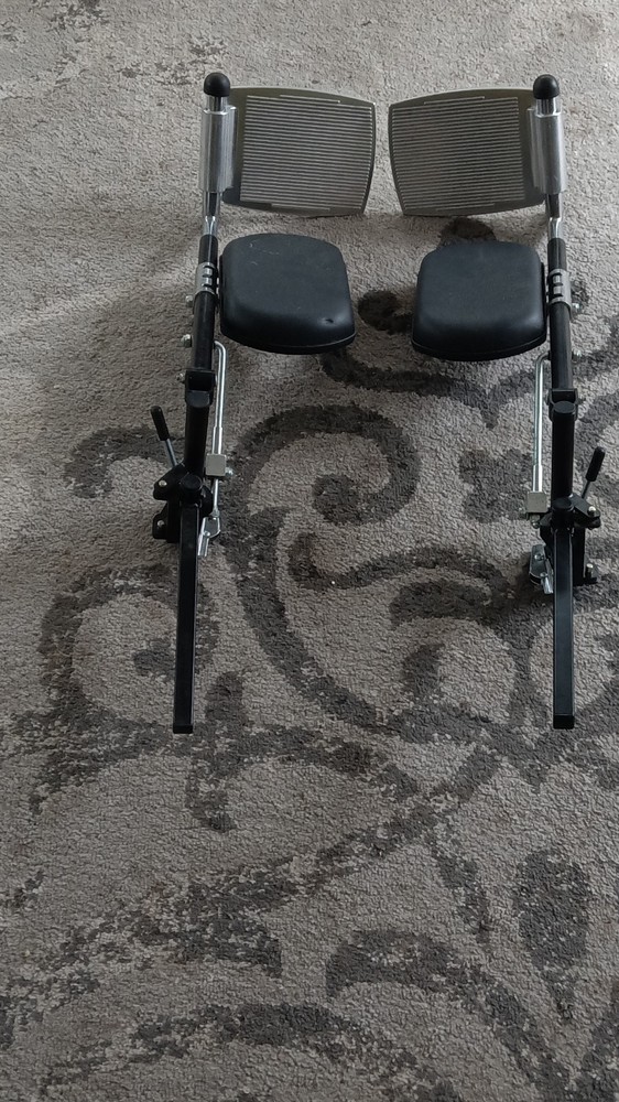 Wheelchair Footrest Assembly Black Silver Replacement Accessory for Mobility Aid