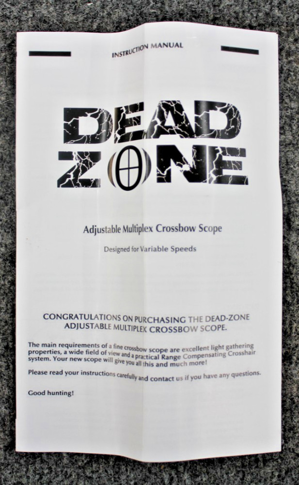 Excalibur Dead Zone Adjustable Multiplex Crossbow Scope (Preowned)