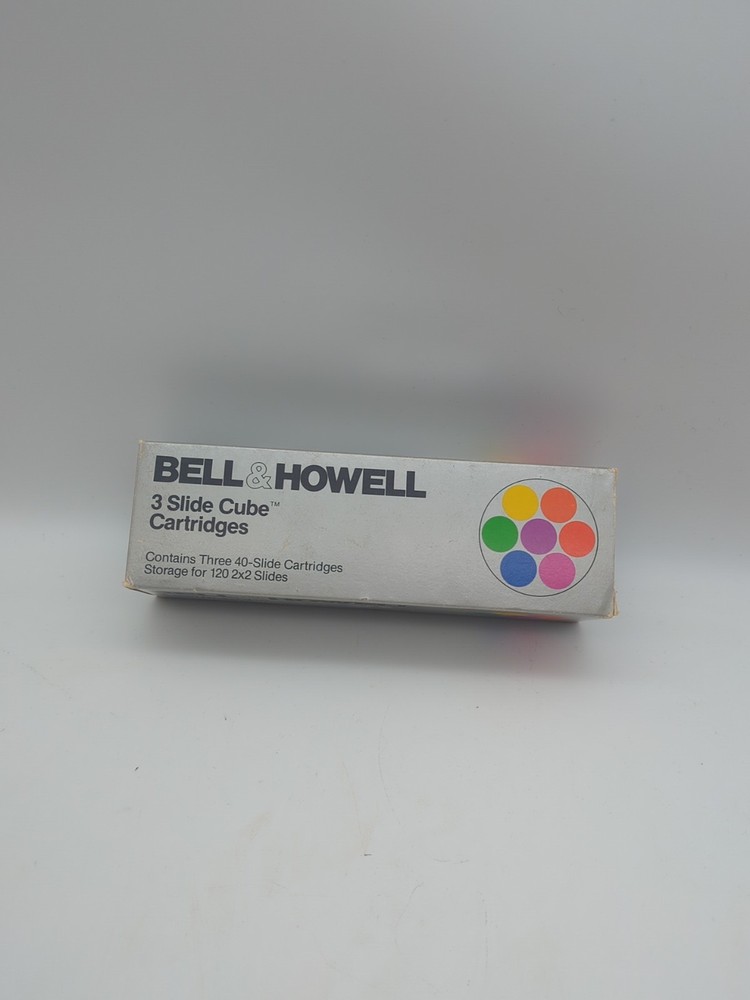 3 Pack - Bell & Howell Slide Cube Cartridges - Slide Storage (072626) Open Box