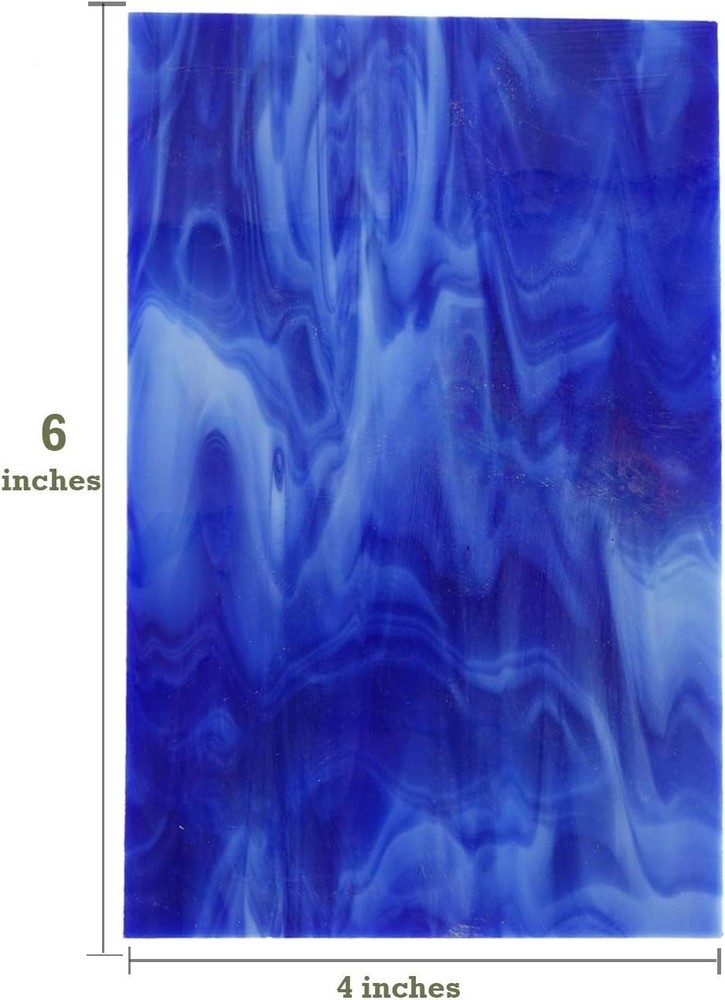 Stained Glass Sheets Variety Pack, 10-Pack Blue