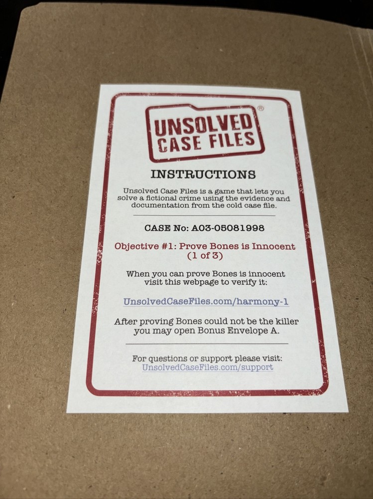 UNSOLVED CASE FILES: Cold Case Murder Mystery Game: Harmony Ashcroft Complete