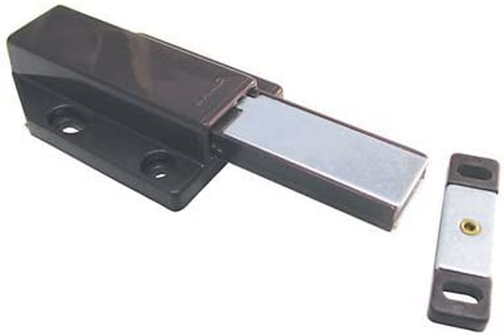 Touch Latch Magnetic Push Open Door Latch for Large Doors - Brown - 2 Pack