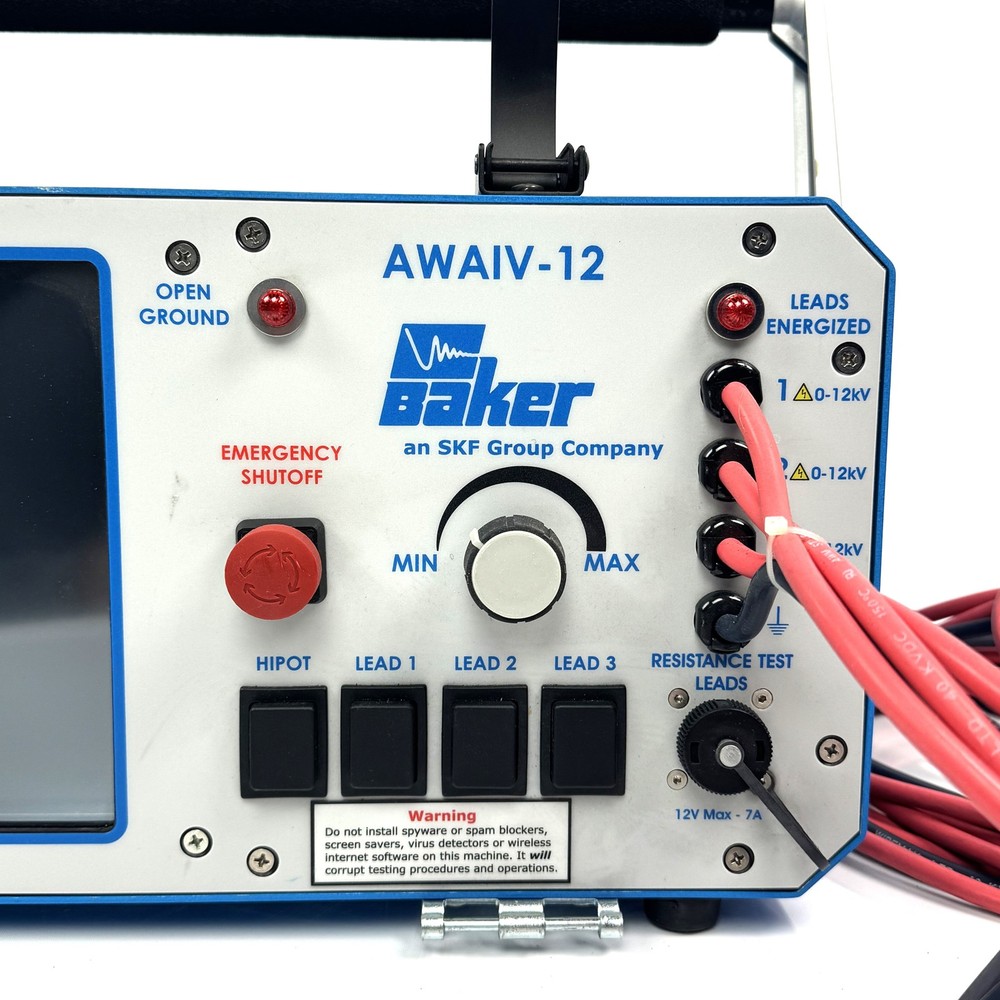 Megger SKF Static Motor Analyzer Baker AWA-IV 12kV Motor Tester / Analyzer