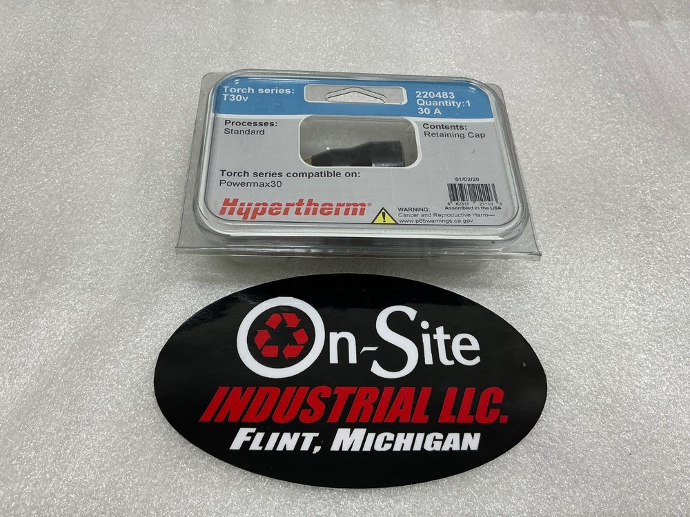HYPERTHERM 220483 PLASMA CUTTER RETAINING CAP TORCH SERIES T30V