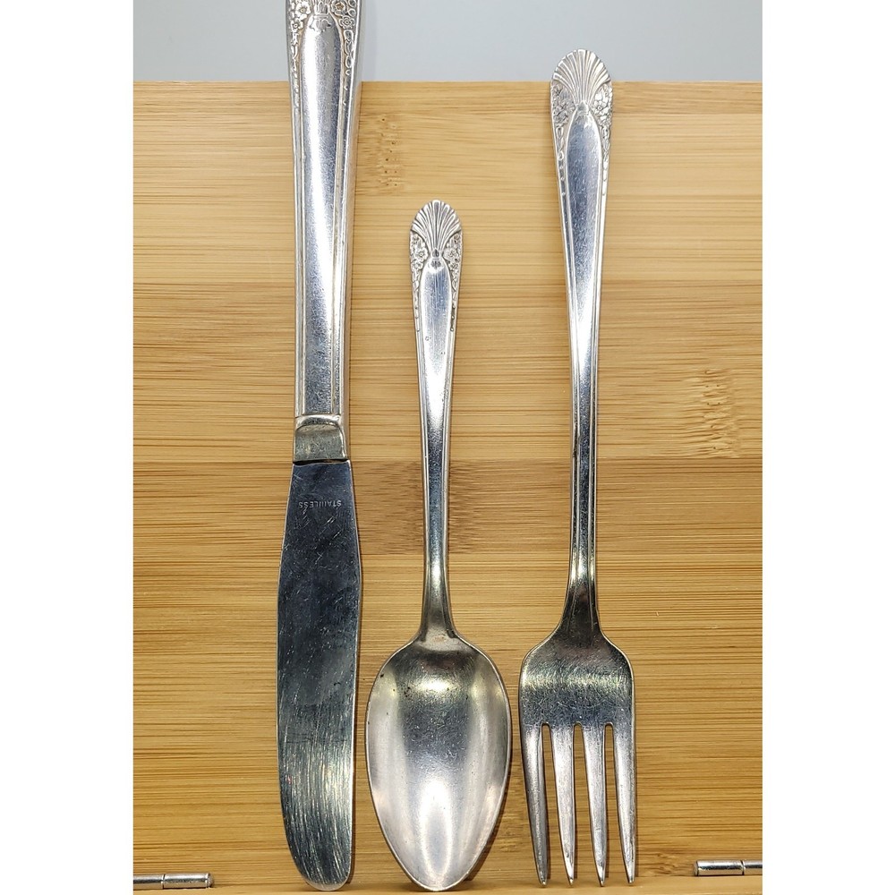 Radiance ~ Knife-Teaspoon-Fork ~ Stainless ~ Crown Silverplate ~ 1939