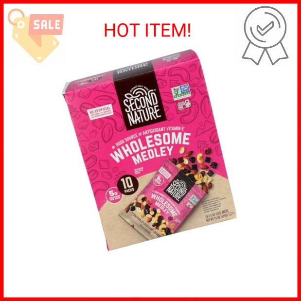 Second Nature Wholesome Medley Trail Mix 10 Pack, 15 Oz