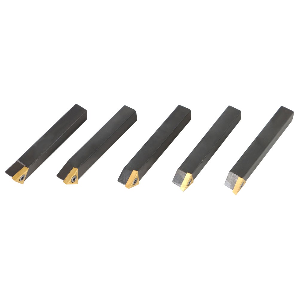5 Pack 1/2" Carbide Indexable Turning Tool Lathe Tool Bit With Carbide Inserts