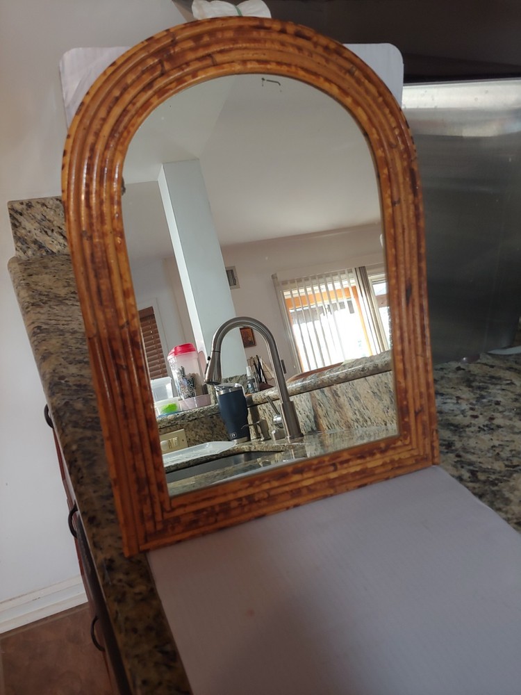 Mid Century Modern Bamboo Mirror