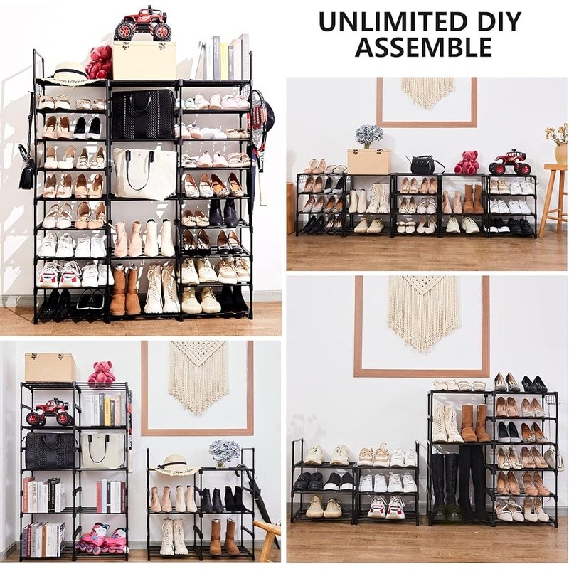 Adjustable Multi-Tier Shoe Rack Organizer Durable Waterproof Storage Solution US