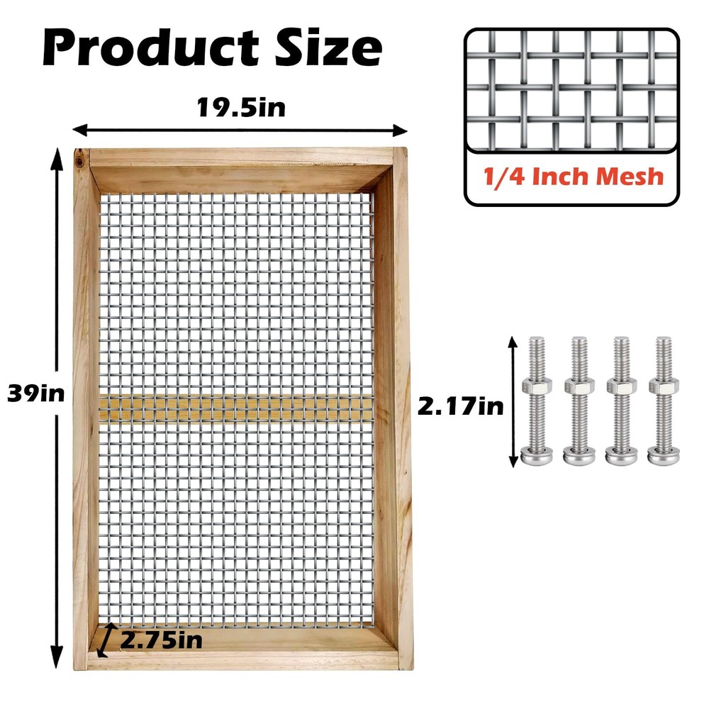 Soil Sifter with Vibration Motor and Switch for Gardening, Multi-Purpose Soil...