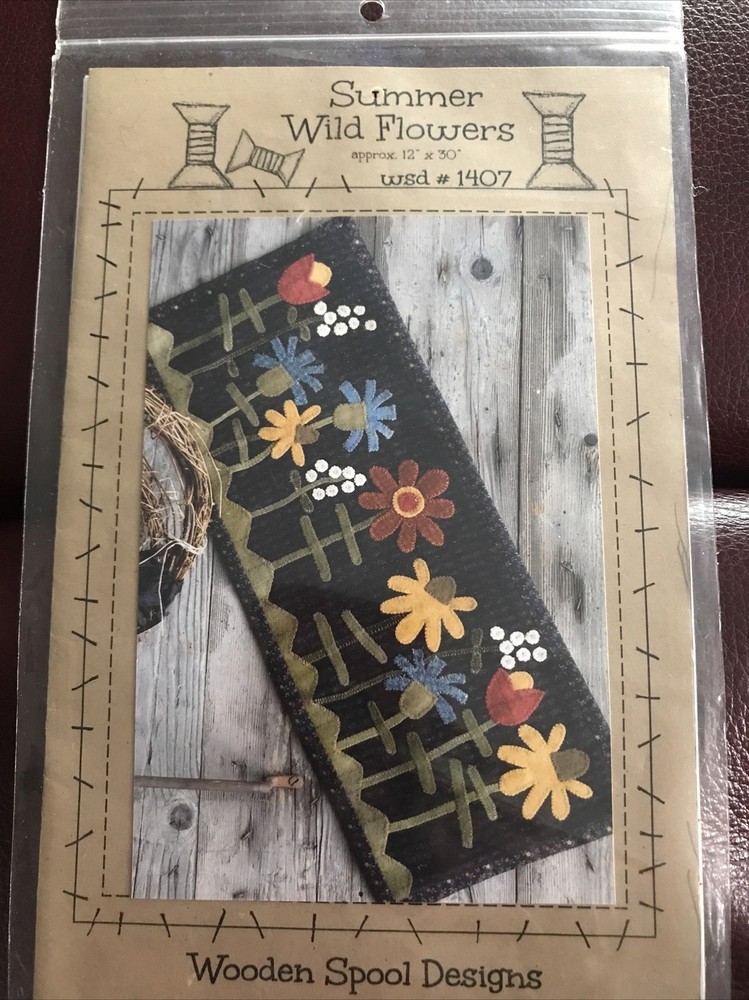 Summer Wild Flowers Wooden Spool Design