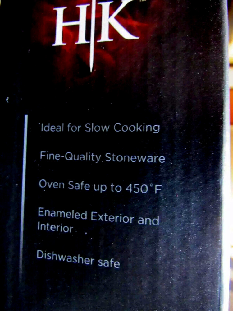 HELLS KITCHEN Red Enameled Stoneware 10 x 7 RECTANGULAR BAKER 1.25 qt RAMSAY