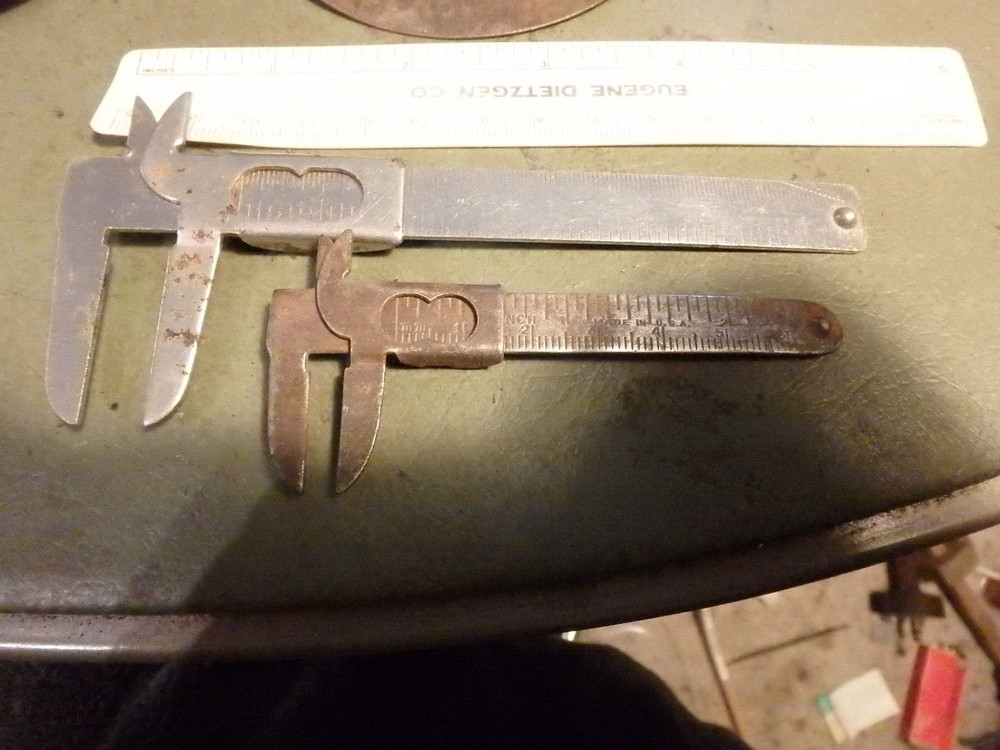 2U-vintage machinists bundle tempered rules-2 calipers