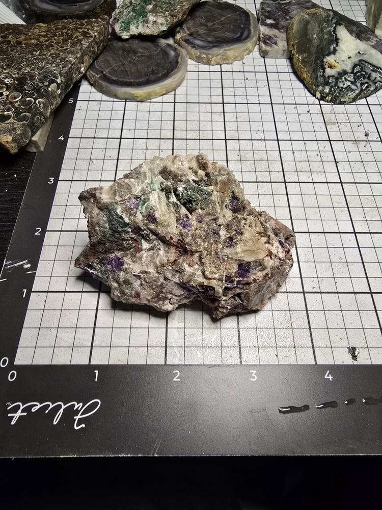 Uv Reactive Fluorite Malachite Specimen