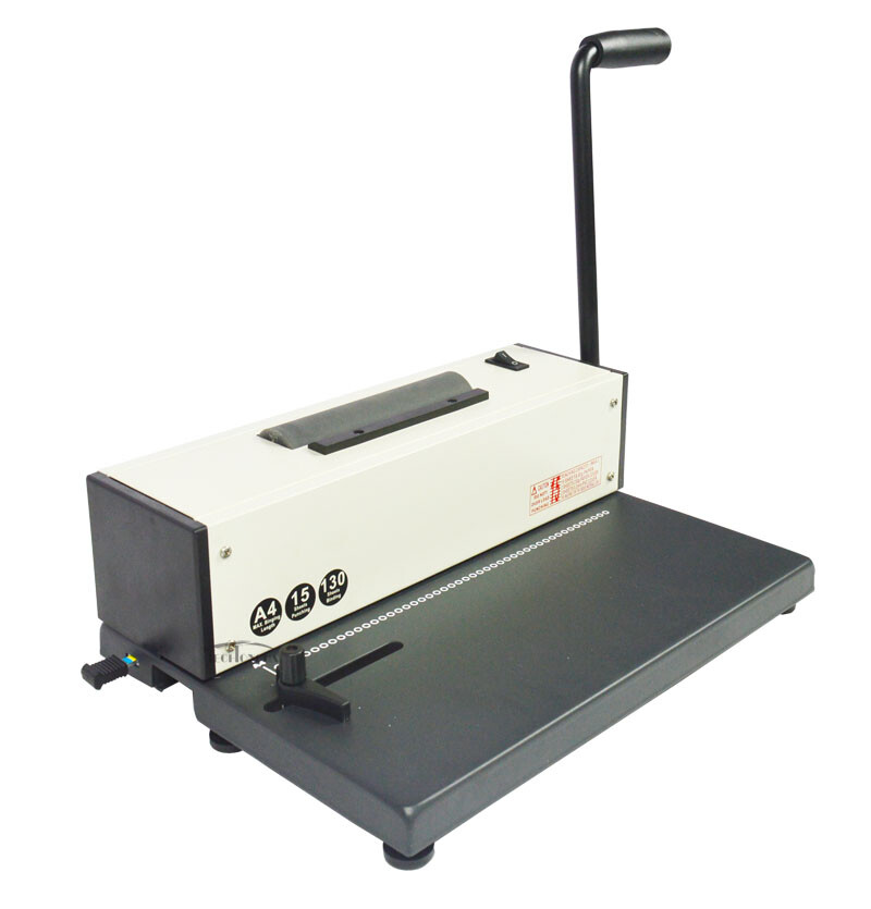 110V Desk Calendar Notebook Maker Plastic Spiral Coil Binding Machine