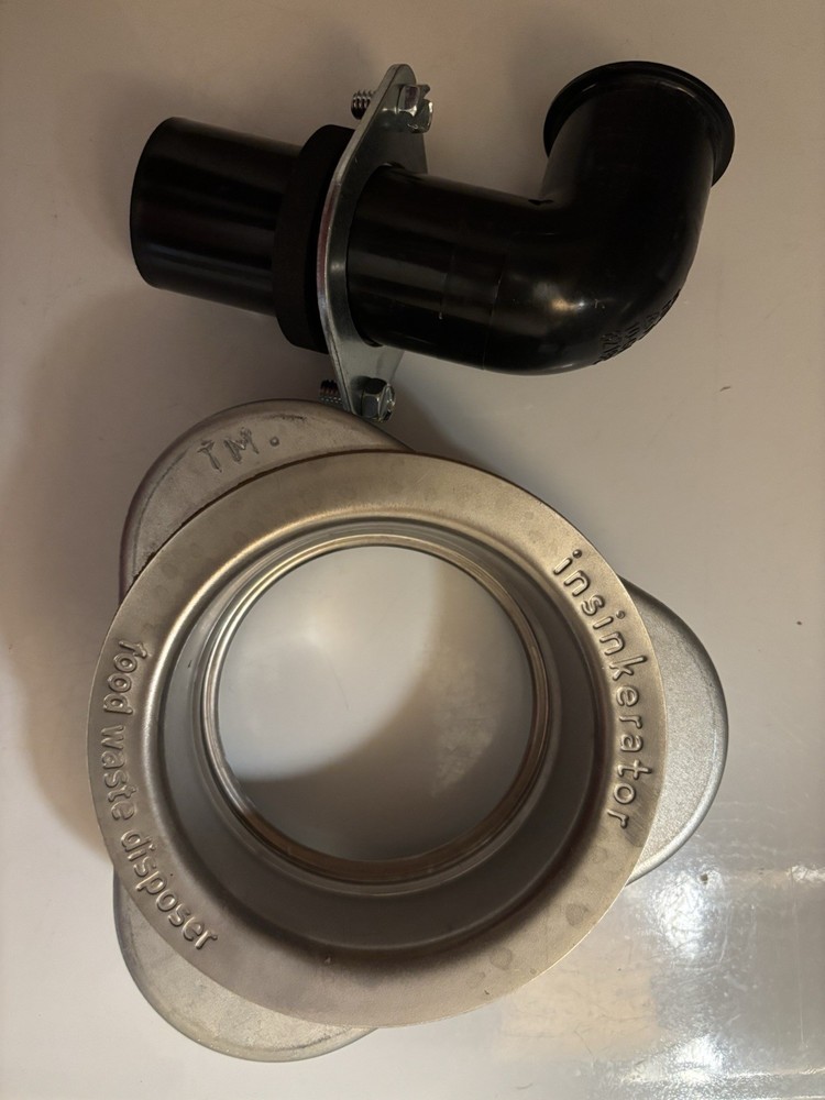 InSinkErator Garbage Disposal Sink Drain Adapter Locking Flange Collar & Elbow