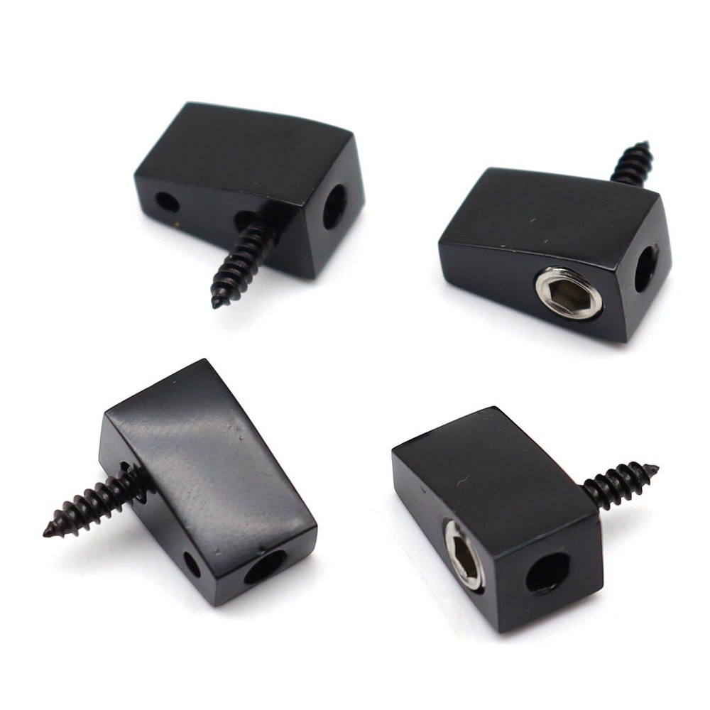 4 String Single String Bass Bridge Headless Individual Bridges and Nuts Black