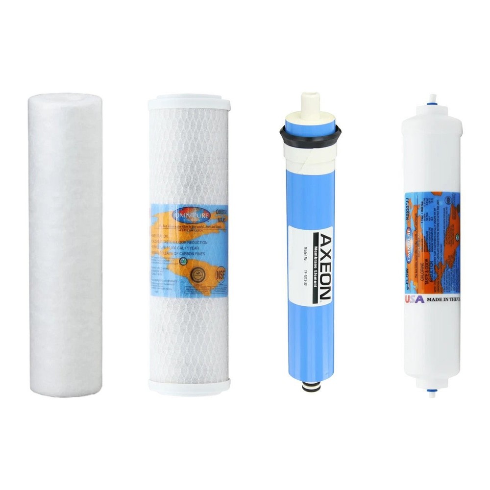 Purevalue 4ez50 RO Filter Replacement Kit with RO Membrane