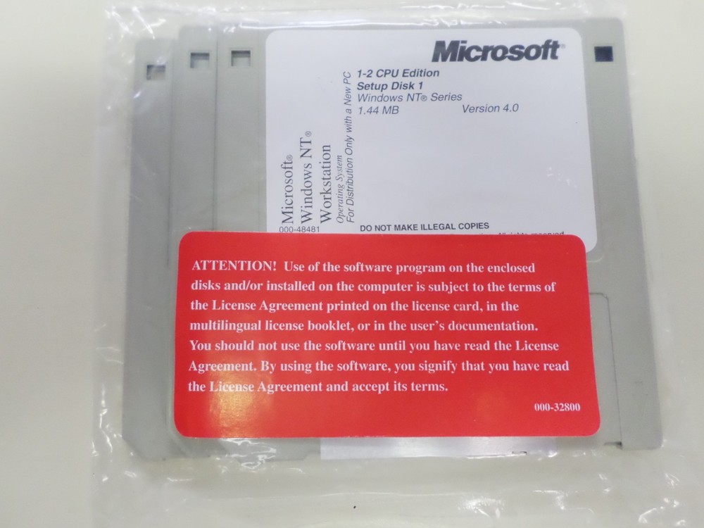 Microsoft Windows NT Workstation Sealed 3.5 Media