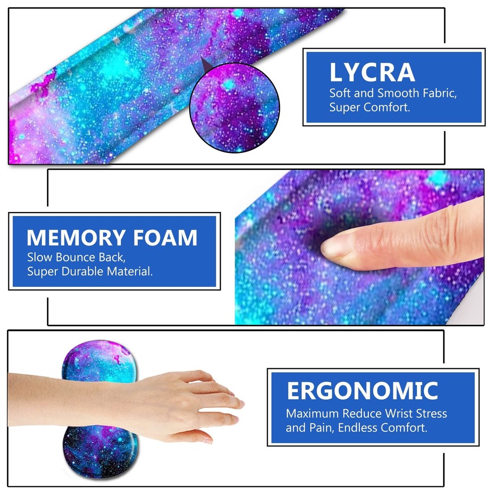 AIMSA Keyboard Wrist Rest Support + Mouse Pad + Mouse Wrist Rest + Coaster, E...