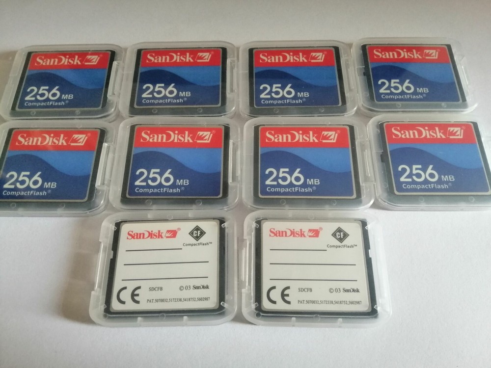 10PCS Sandisk 256MB Compact Flash Card 256MB CF Memory card SDCFJ/SDCFB