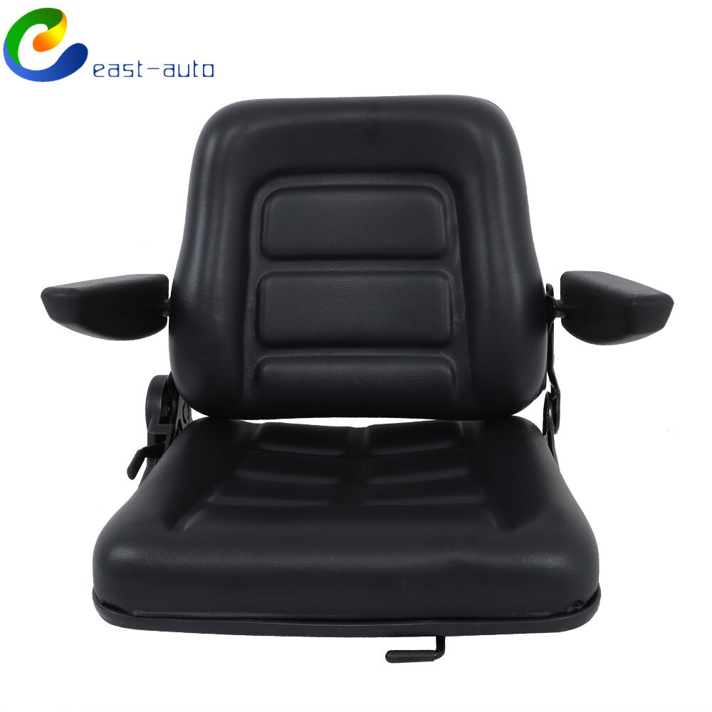 Tractor Lawn Mower Seat Excavator Forklift Seat with Adjustable Backrest Armrest