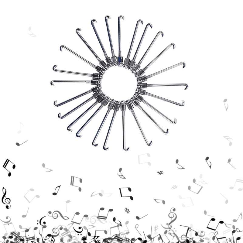 24Pcs/pack Banjo Round Hook Meal Silver Durable Professional Banjo Round Hooks