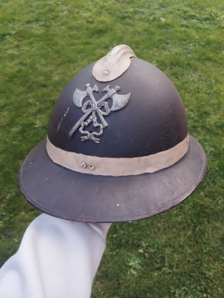 WW11 Belgium Firefighters Adrian Pattern Helmet with Liner