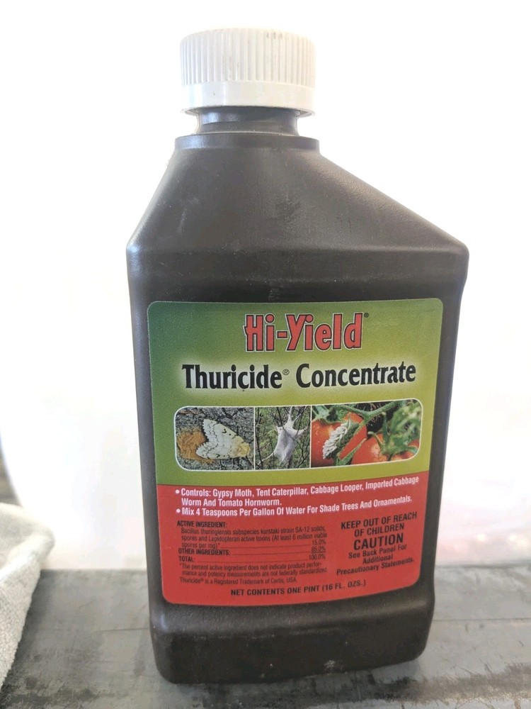Thuricide BT Concentrate 16 oz Solution Caterpillar Worm Moth Hi Yield