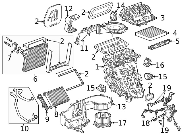 Genuine GM Heating and Air Conditioning Interior Temperature Sensor 22932730