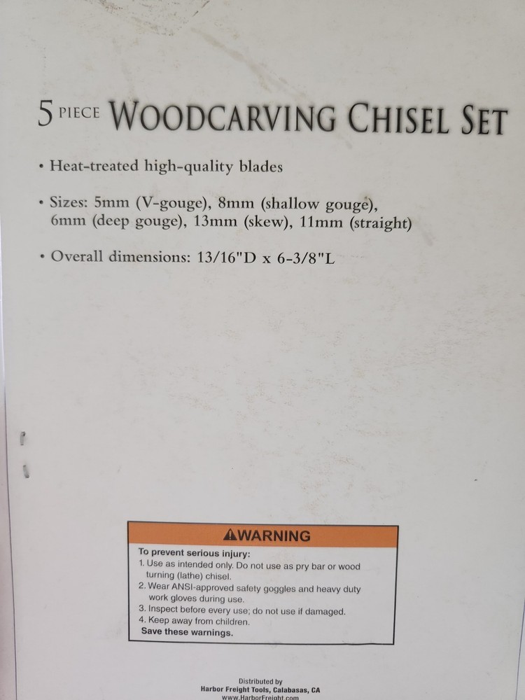 5pc Wood Carving Chisel Set