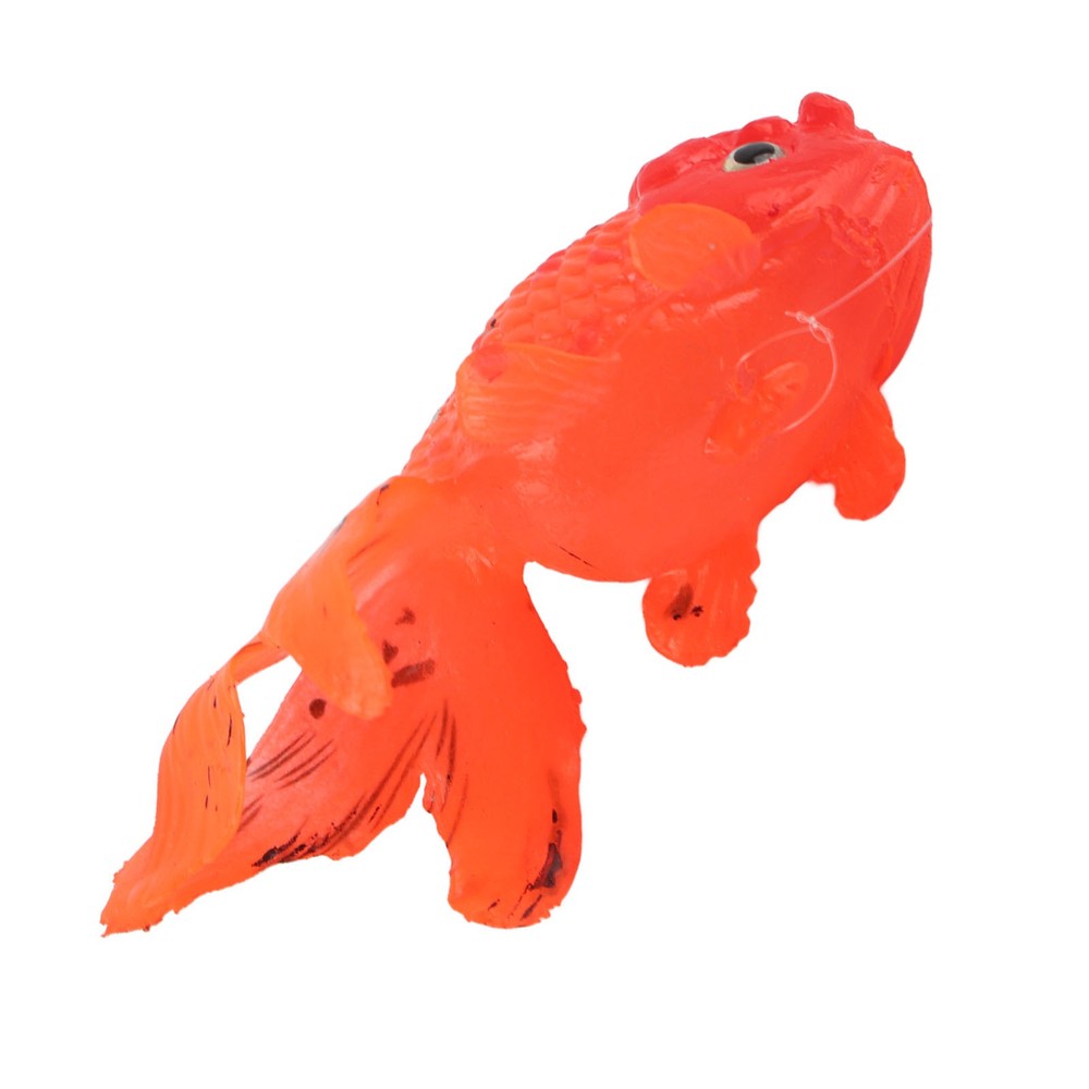 Artificial Fish Glowing Effect Silicone Simulation Gold Fish For Fish Bowl