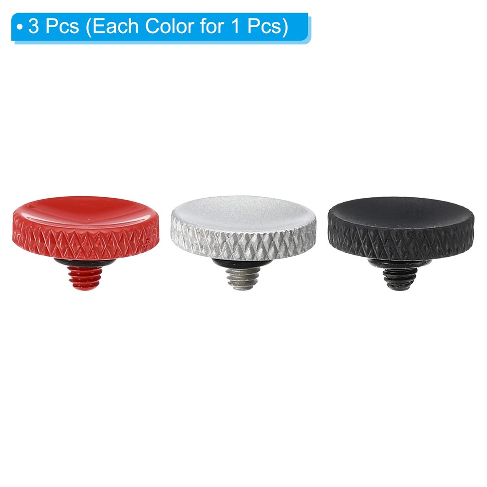 3PC Camera Shutter Button Pure Copper Soft Release Button Red Silver Matte Black