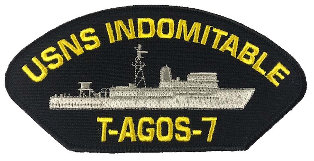 USNS INDOMITABLE T-AGOS-7 SHIP PATCH - GREAT COLOR - Veteran Owned Business