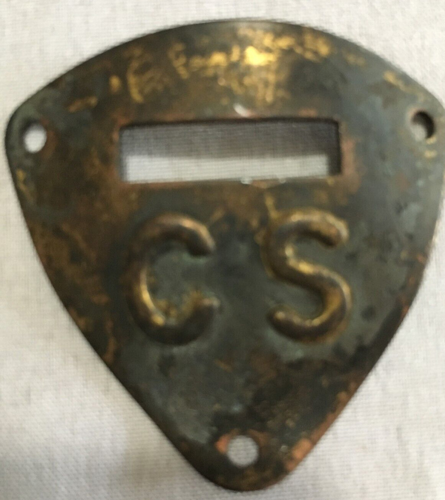 Civil War CS Brass Saddle Shield/ Tag Cavalry saddle Confederate