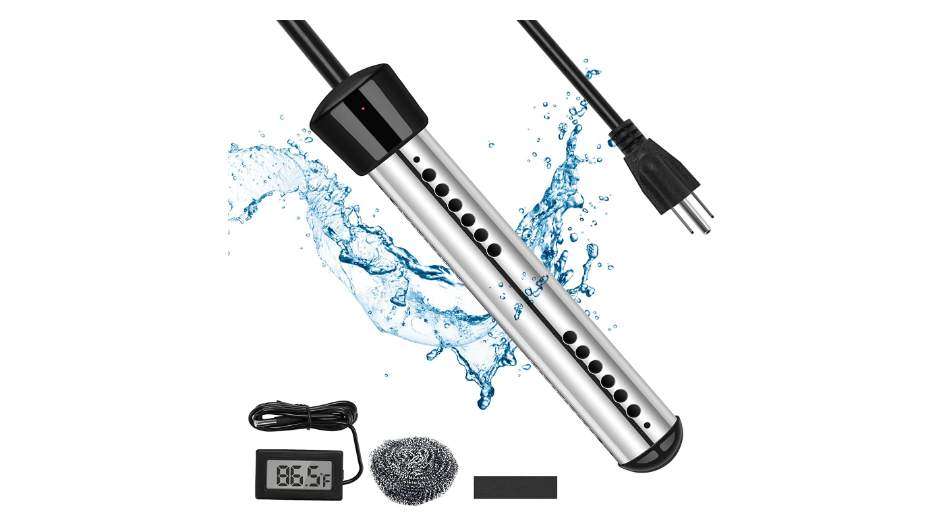 Electric Pool Water Heater Portable Hot Bath Tub Warmer Heating Element 1500W