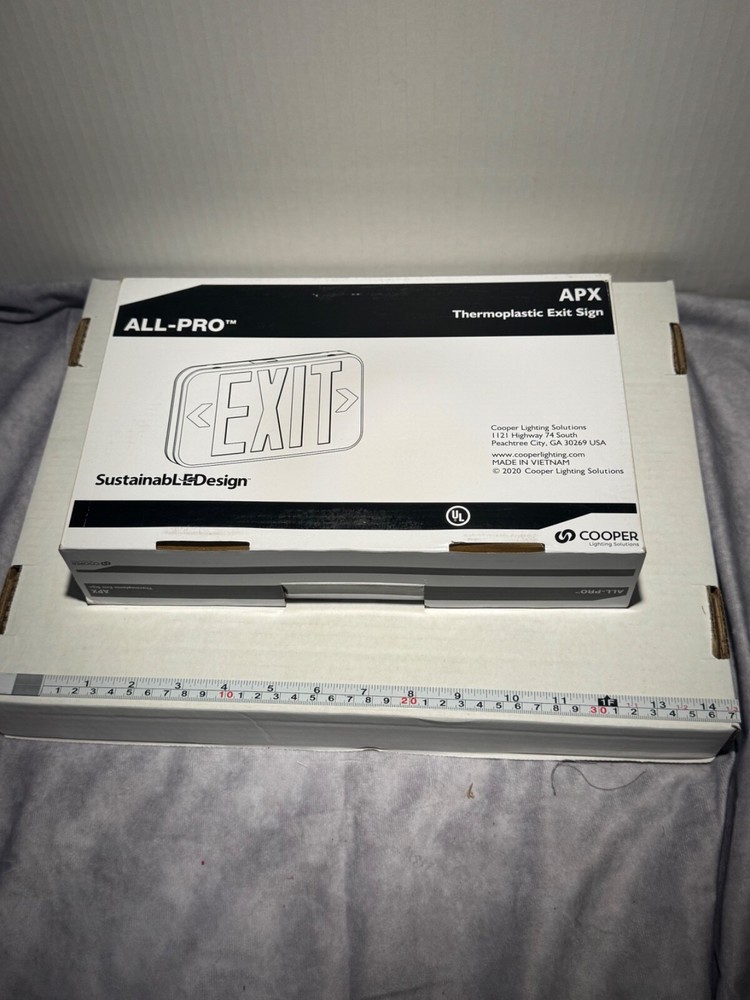 COOPER ALL-PRO THERMOPLASTIC LED EXIT SIGN LIGHT APX6R UNIVERSAL