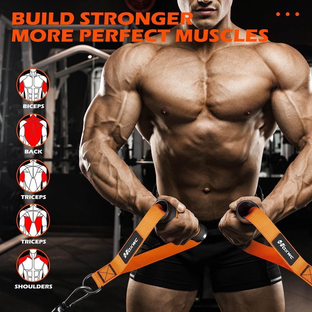 Nylon Single D-Handle Rope Attachment for Weight Lifting Pulldown Bar / Tricep