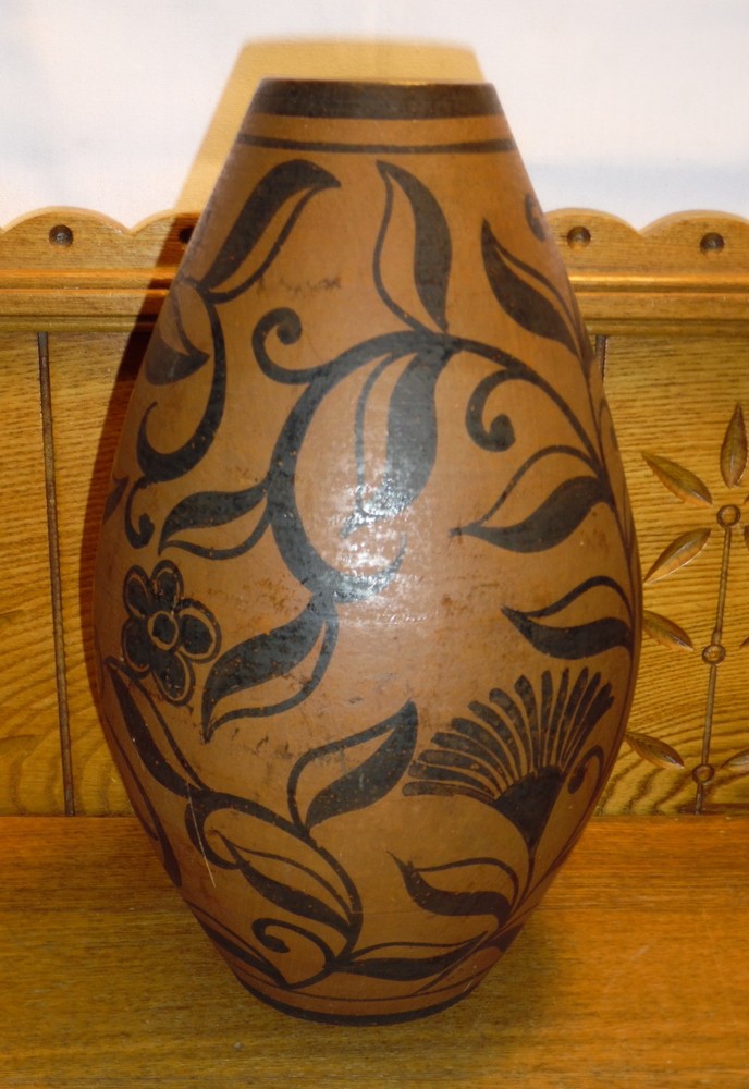 Decorative Art Pottery Vase - 10 3/4" Tall
