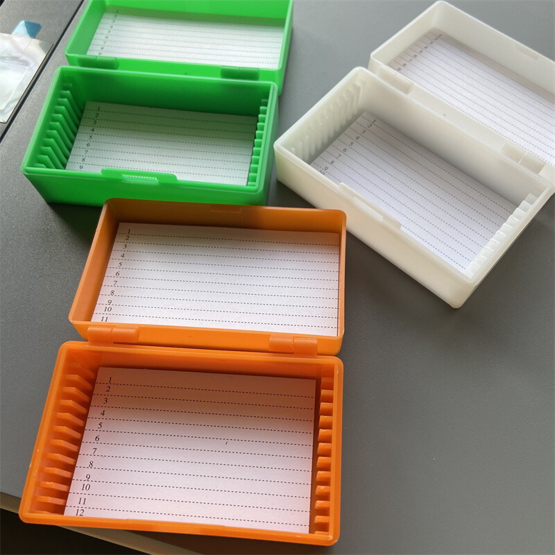 Plastic Lab Pathological Slides Storage Box Microscope Slides Box Holder Case