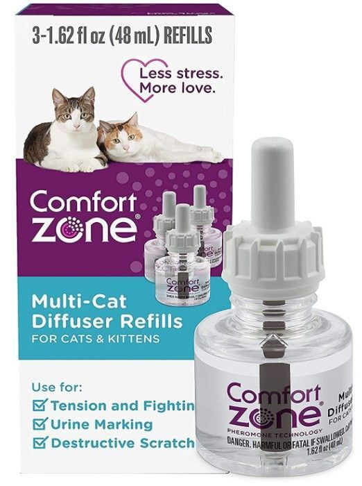 Cat, Comfort Zone Multi-Cat Diffuser Refills For Cats and Kittens (3 count)