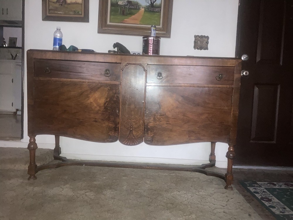 Antique Sideboard Buffet Storage Cabinet