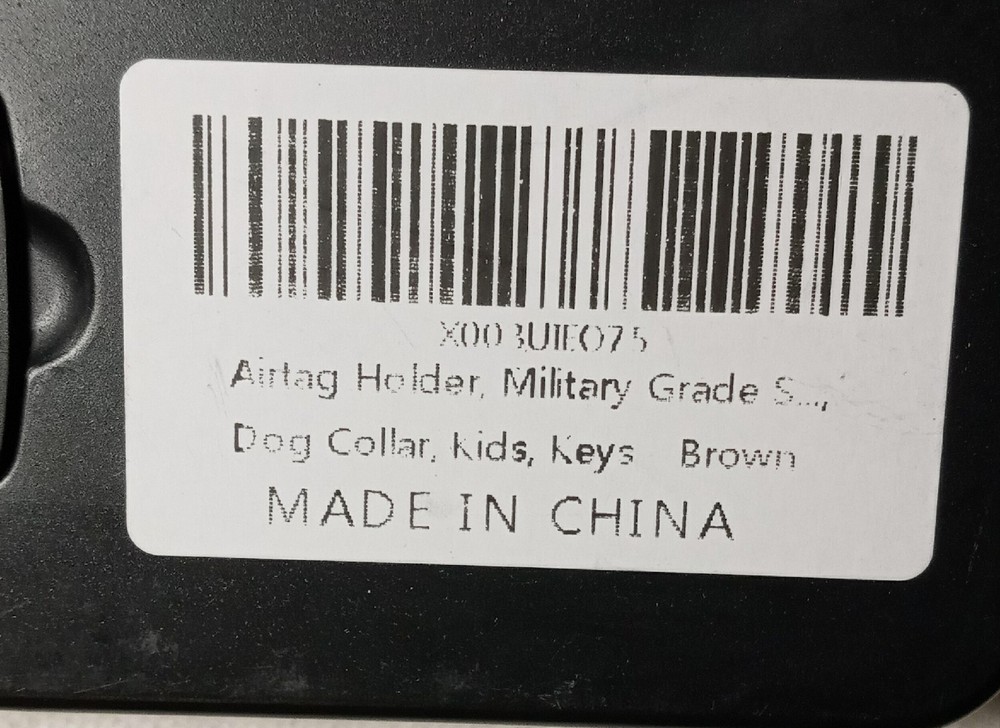 2 Airtag Holder Strong Case White & Brown