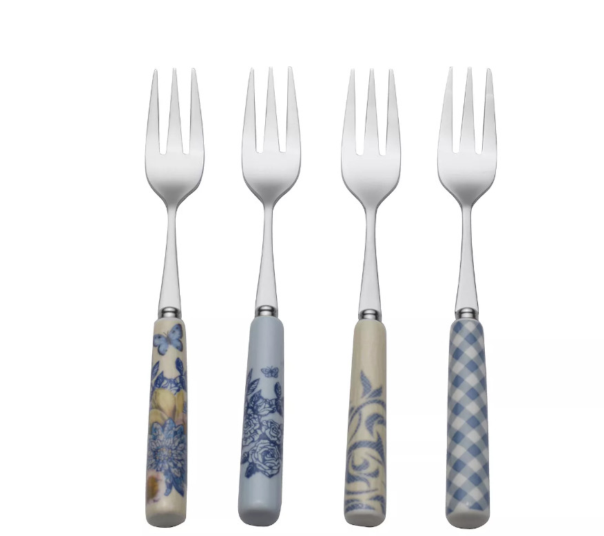 Dolly Parton 4-pc. Appetizer Fork Set Blue Toile Collection
